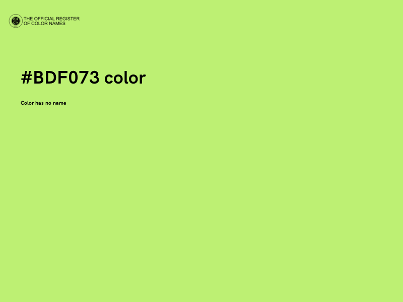 #BDF073 color image