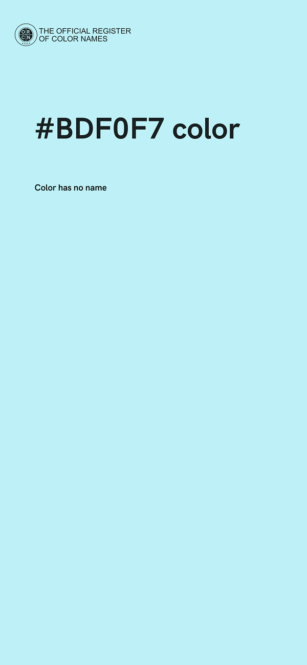 #BDF0F7 color image