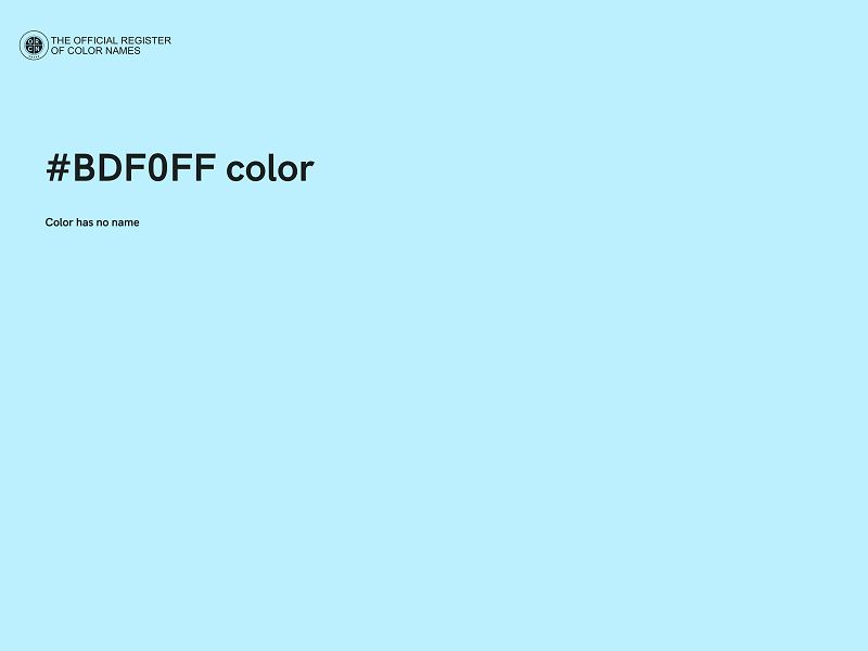 #BDF0FF color image