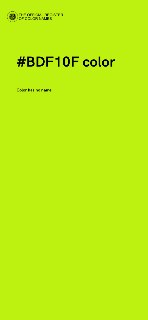 #BDF10F color image