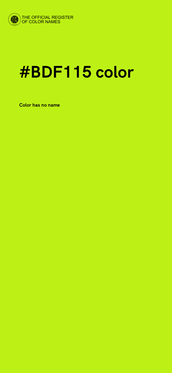 #BDF115 color image