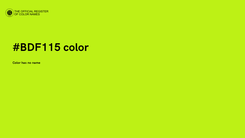 #BDF115 color image