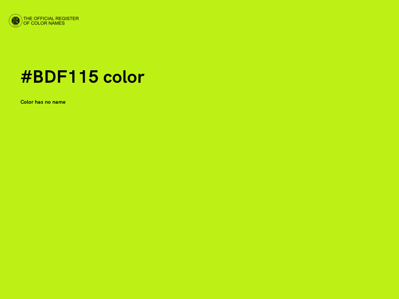 #BDF115 color image