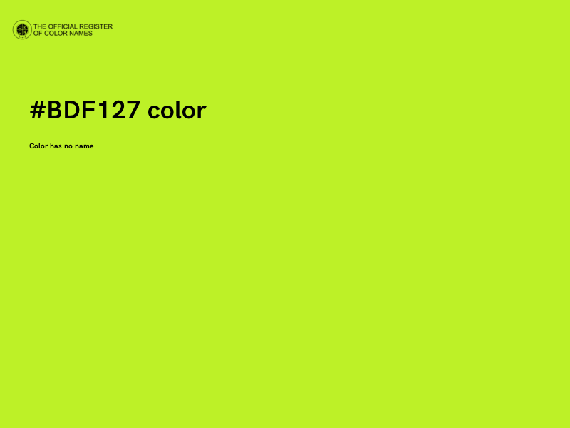 #BDF127 color image