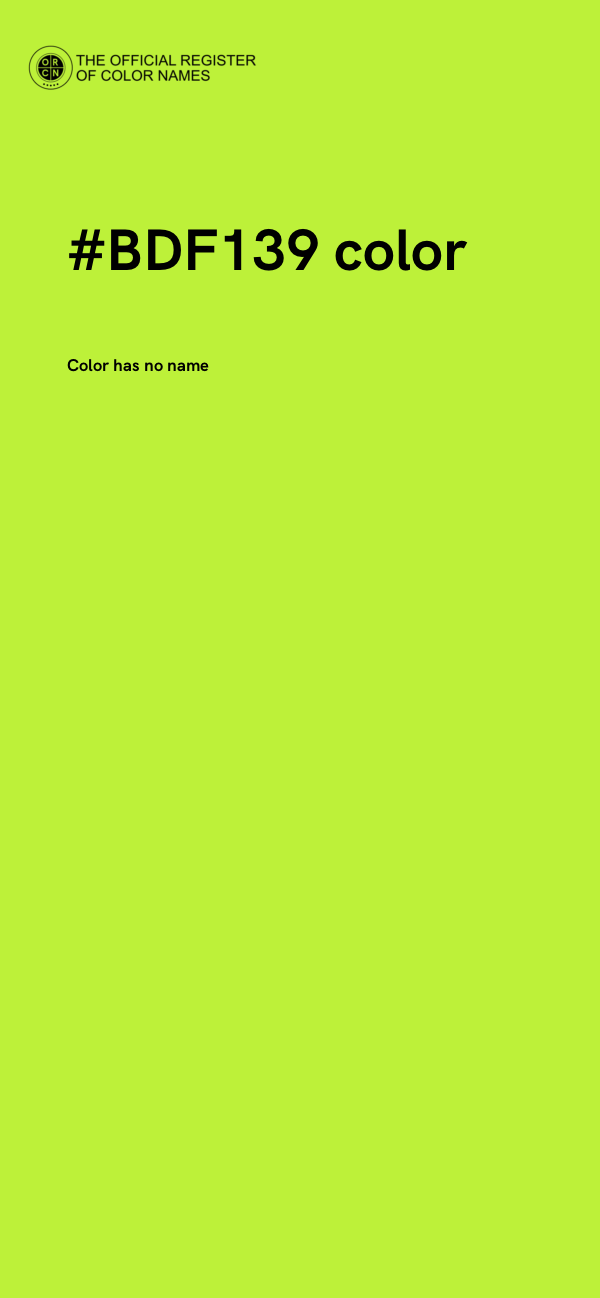 #BDF139 color image