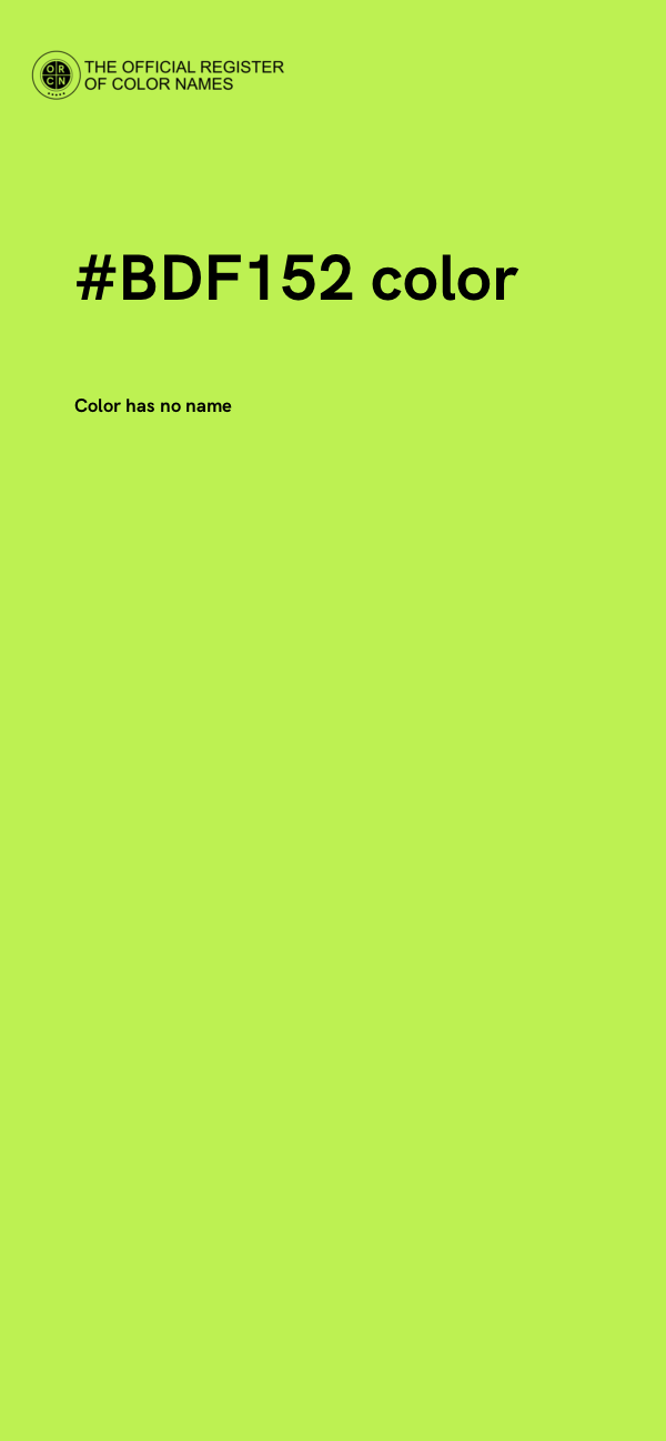 #BDF152 color image