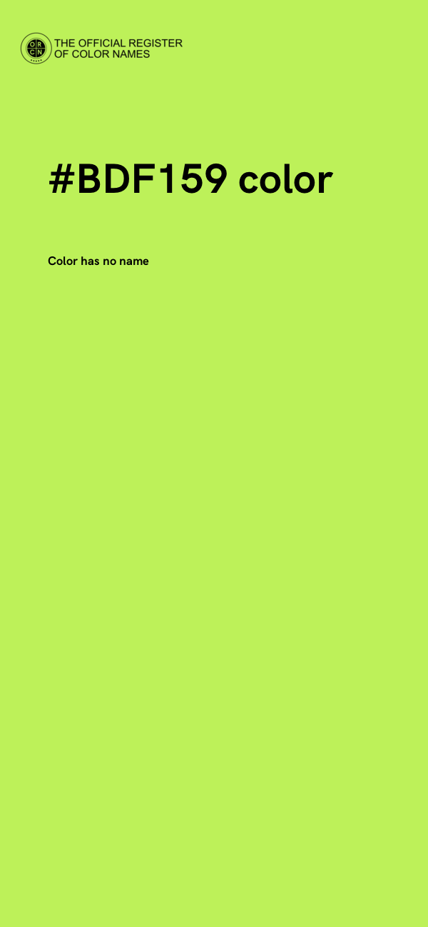 #BDF159 color image