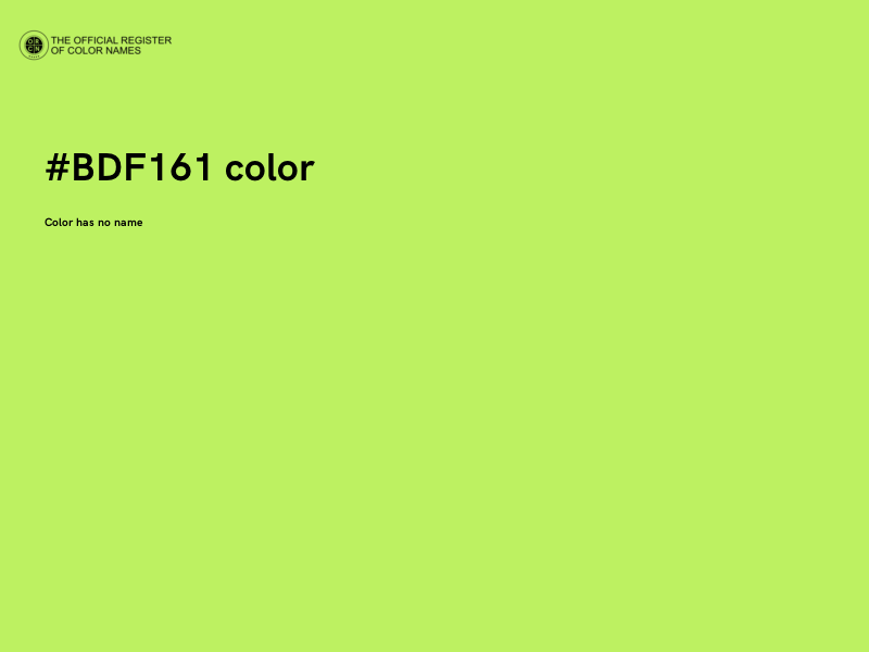 #BDF161 color image