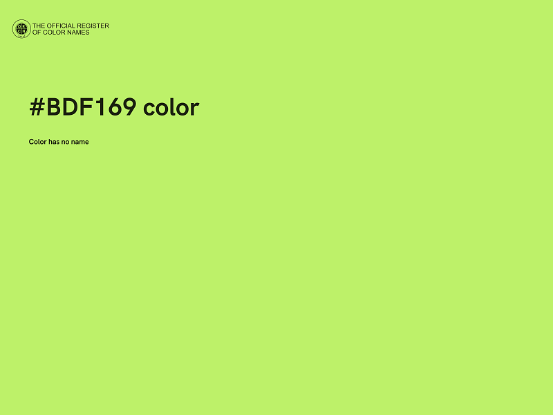 #BDF169 color image