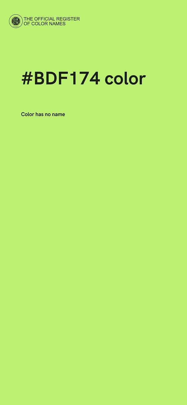 #BDF174 color image
