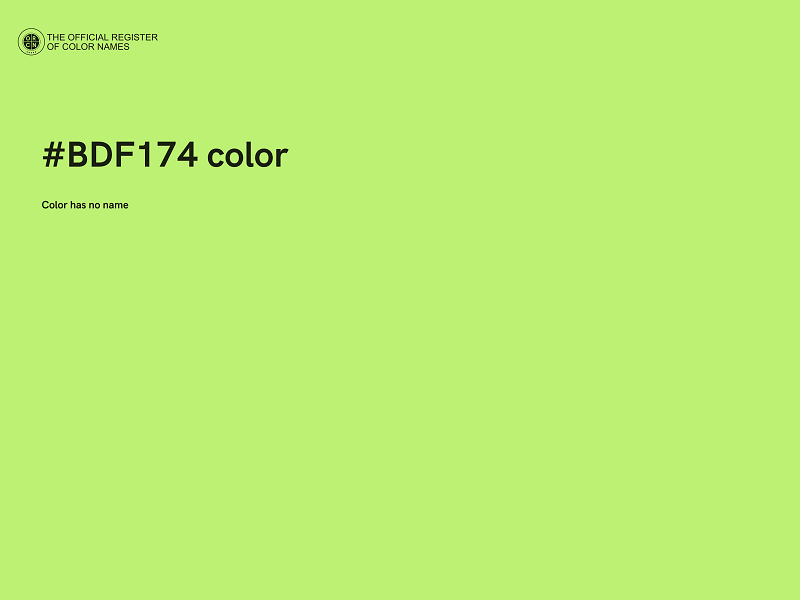 #BDF174 color image
