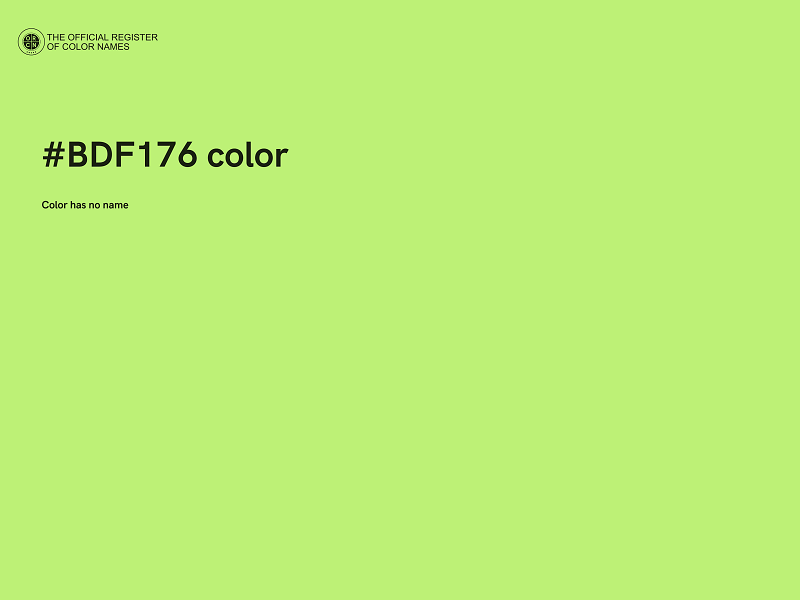 #BDF176 color image