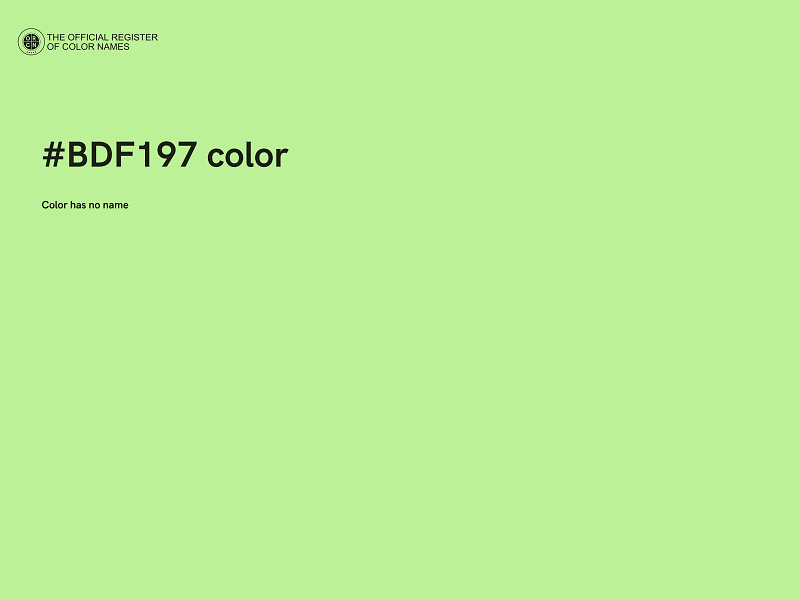 #BDF197 color image