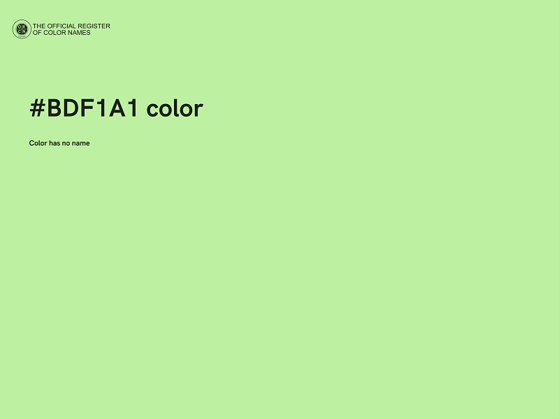 #BDF1A1 color image