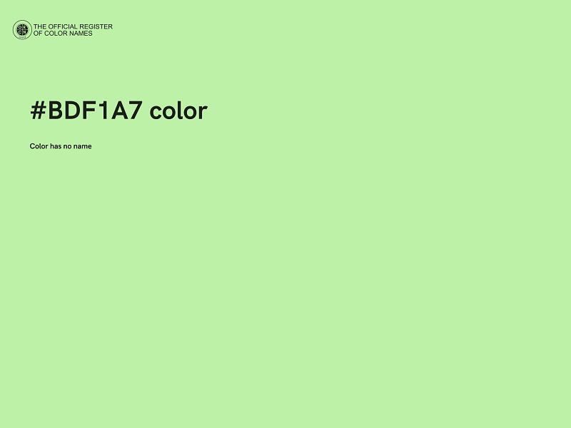 #BDF1A7 color image