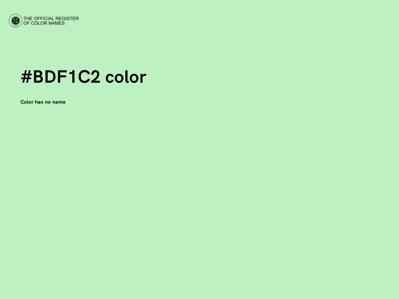 #BDF1C2 color image