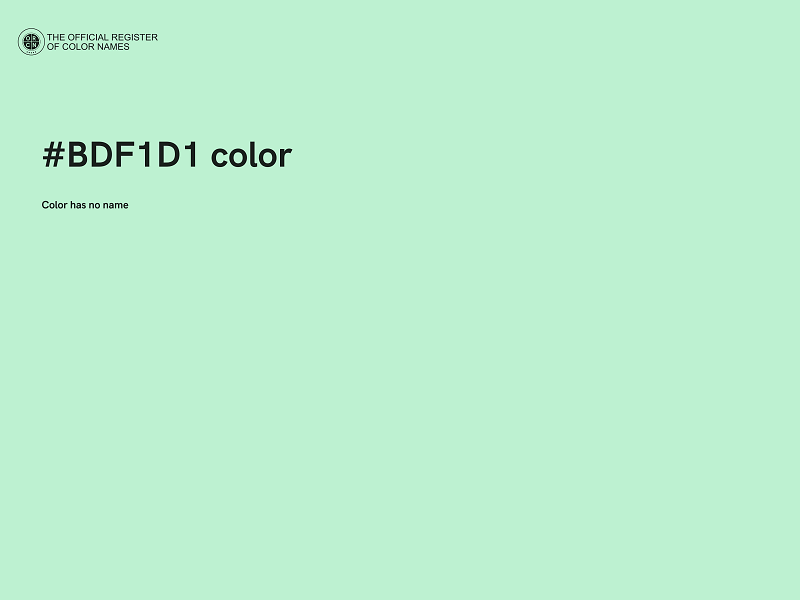 #BDF1D1 color image