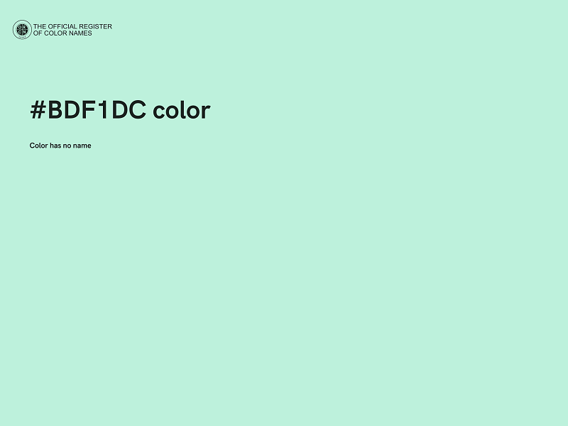 #BDF1DC color image