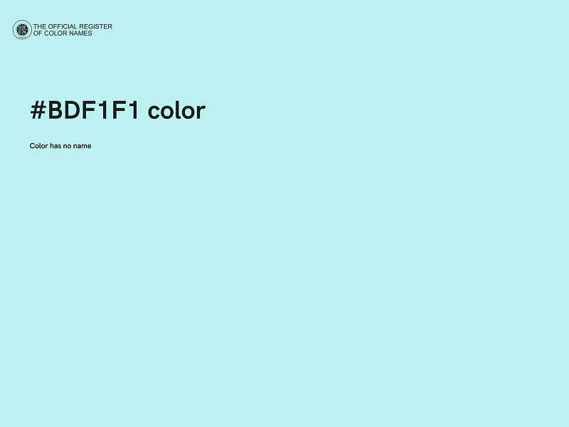 #BDF1F1 color image