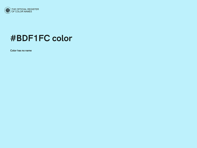 #BDF1FC color image