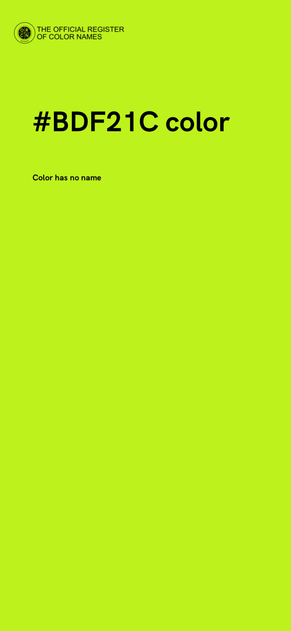#BDF21C color image