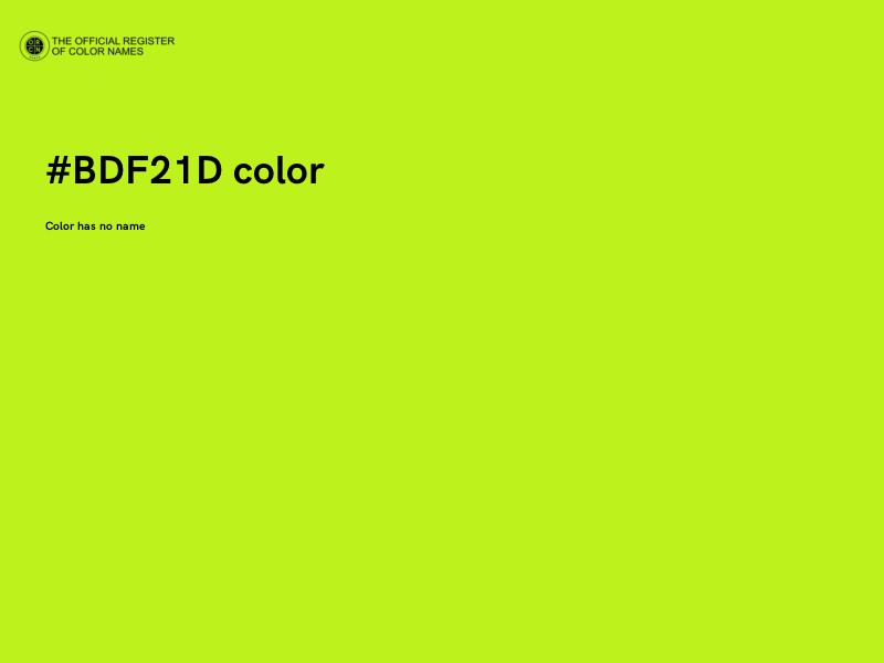 #BDF21D color image