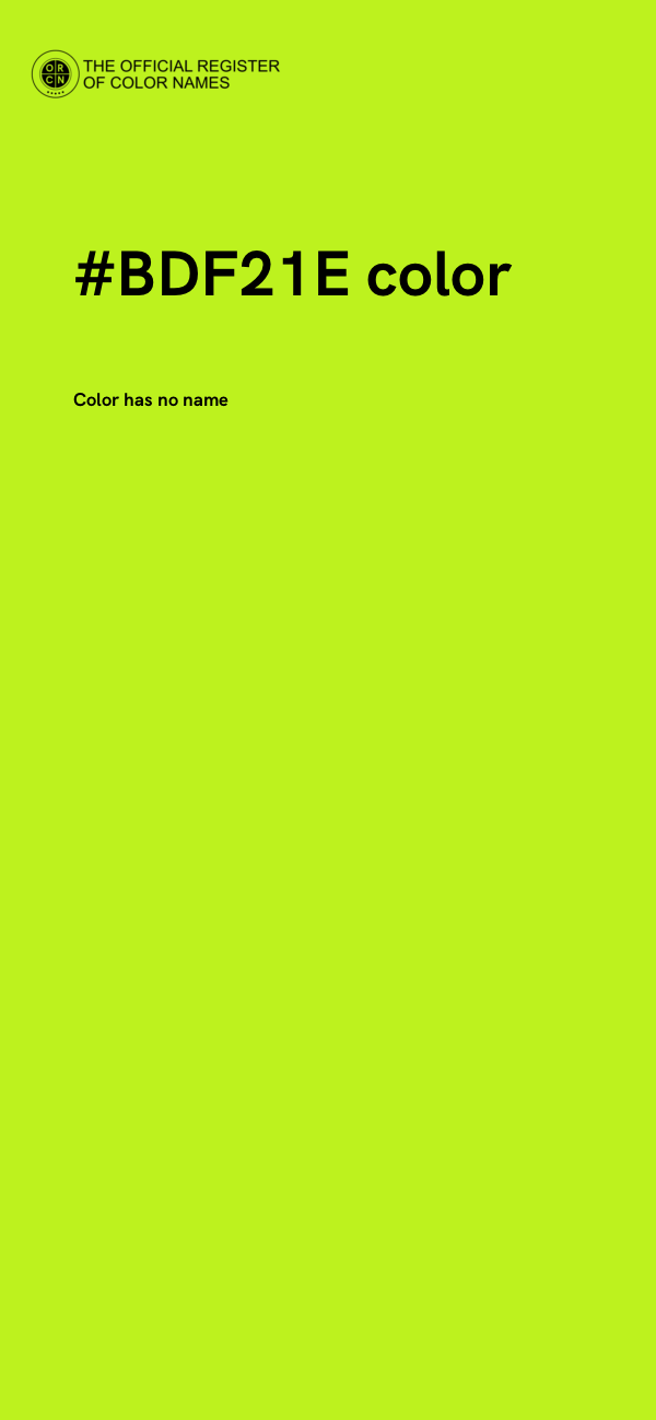 #BDF21E color image