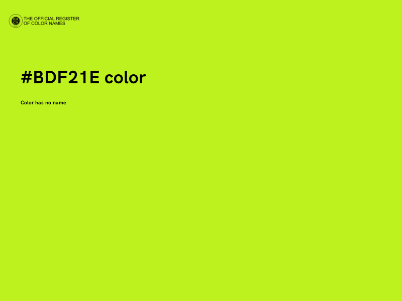 #BDF21E color image