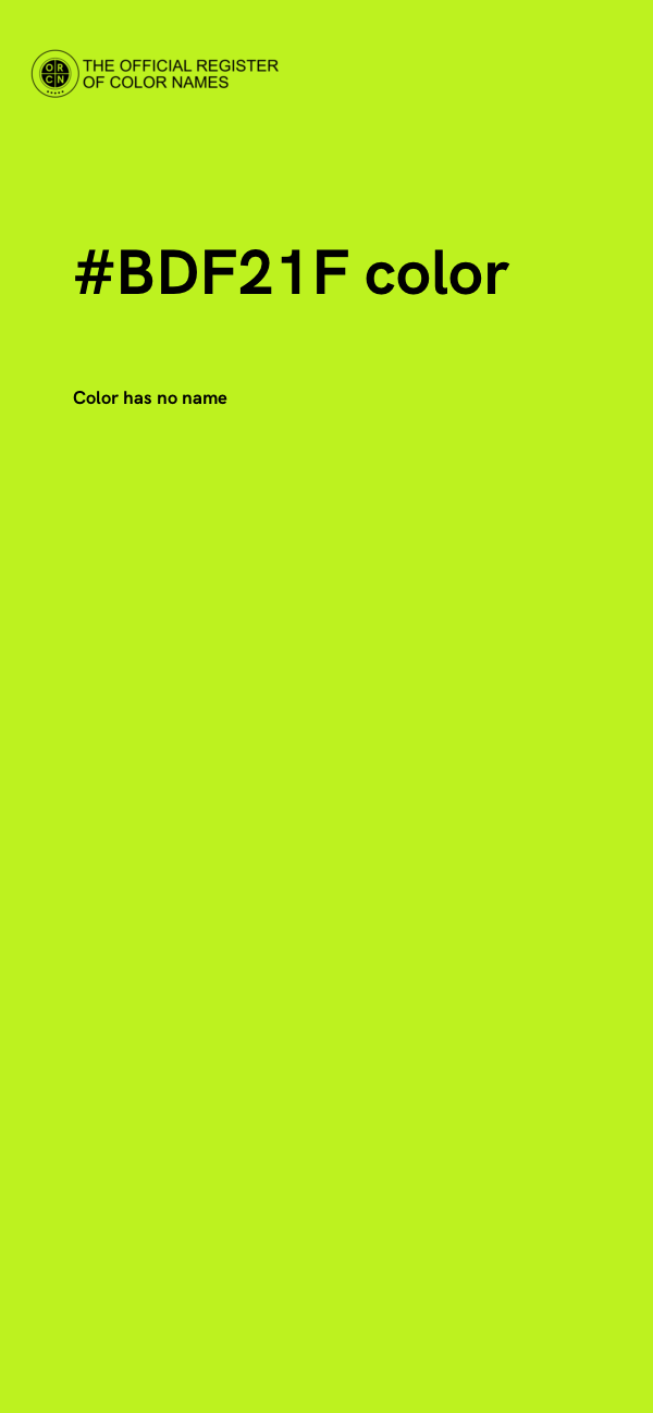 #BDF21F color image
