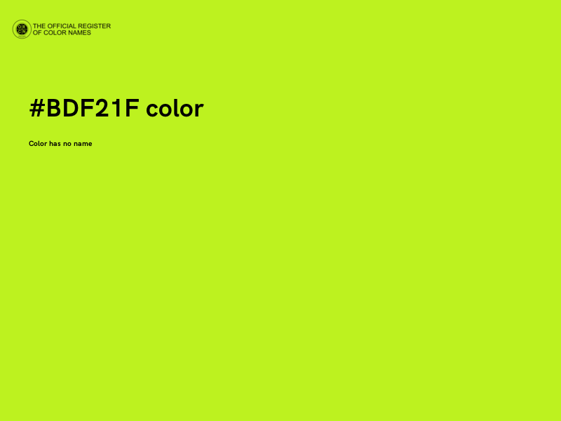 #BDF21F color image
