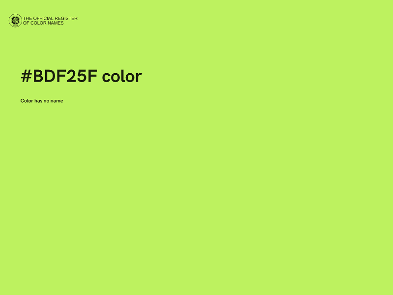 #BDF25F color image