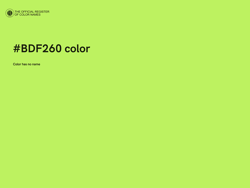 #BDF260 color image