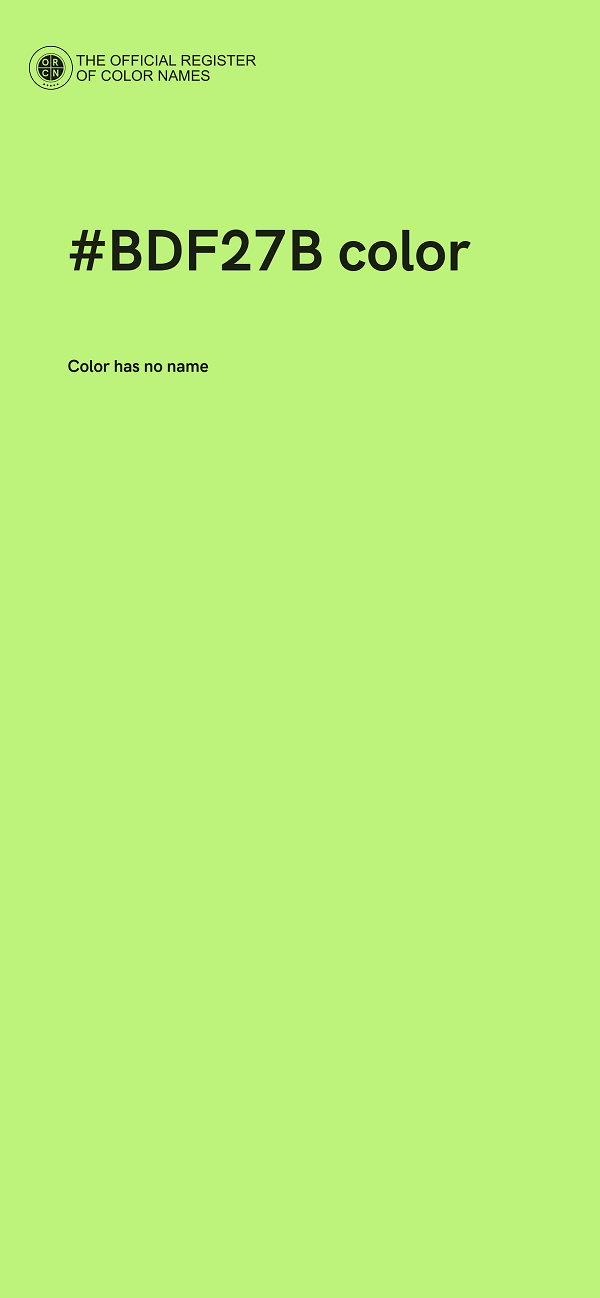 #BDF27B color image