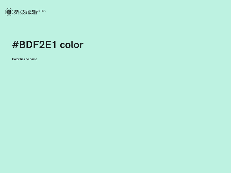 #BDF2E1 color image