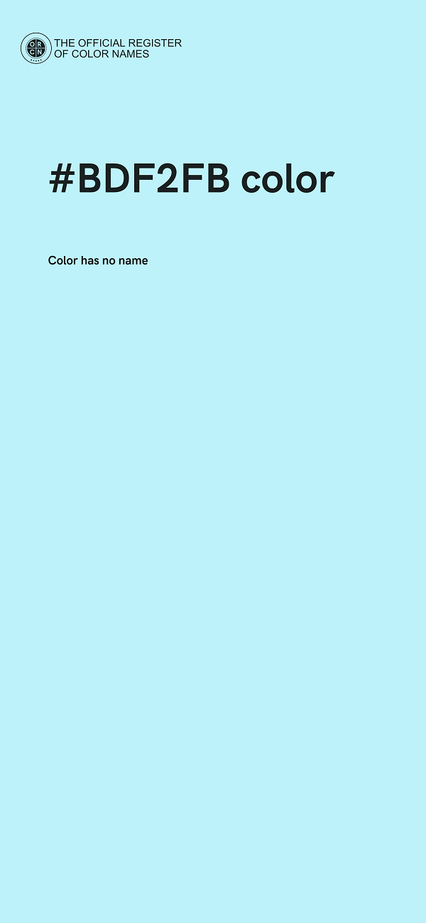 #BDF2FB color image