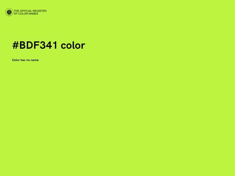 #BDF341 color image