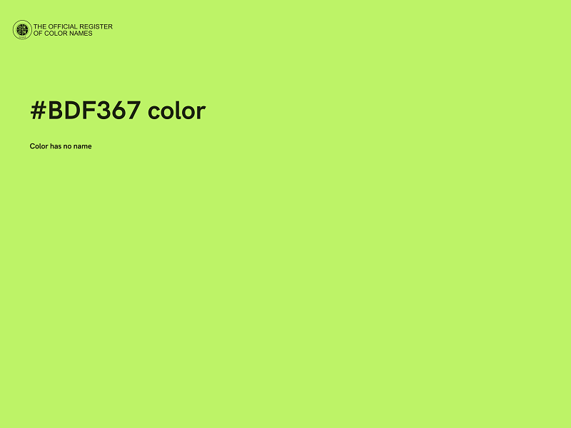 #BDF367 color image