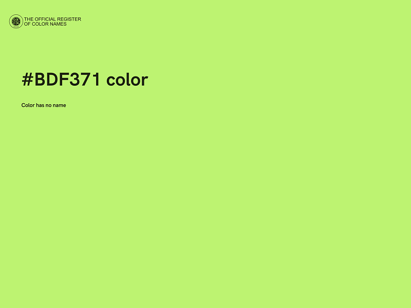 #BDF371 color image