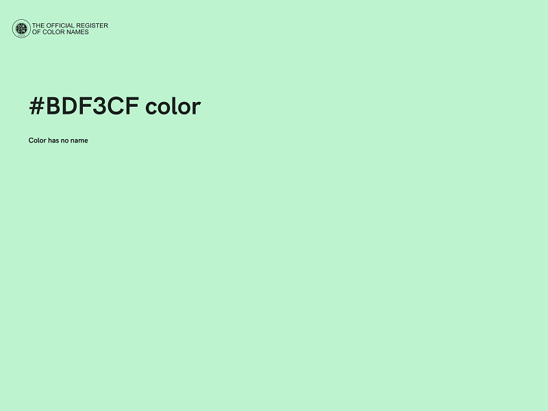 #BDF3CF color image