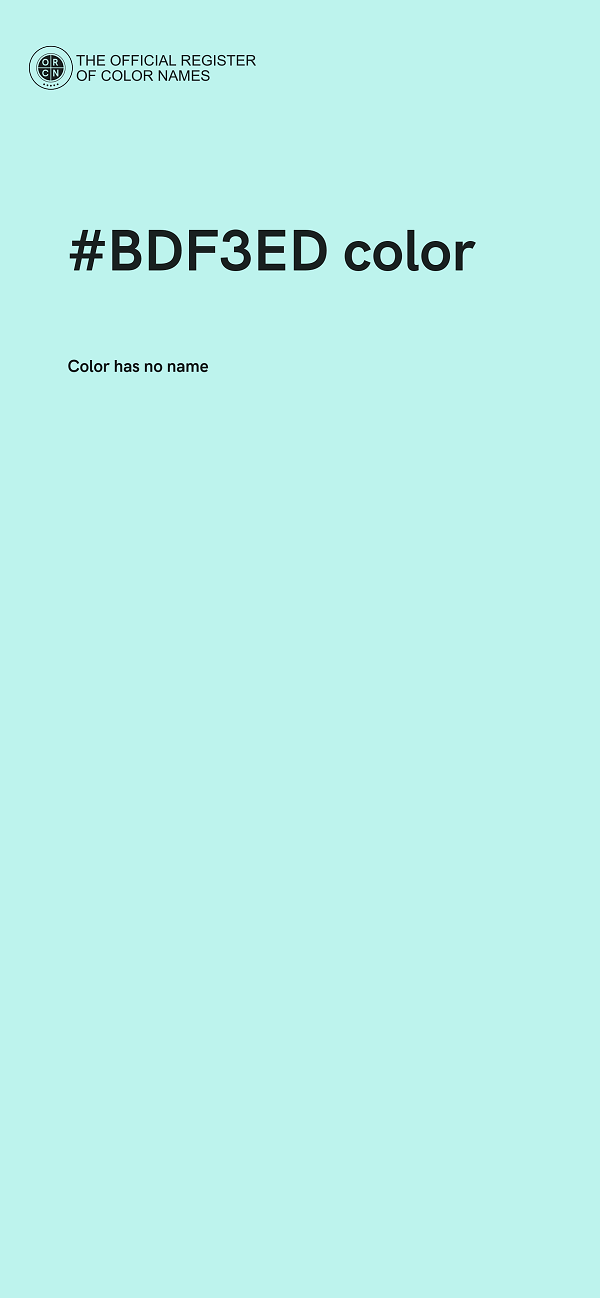#BDF3ED color image
