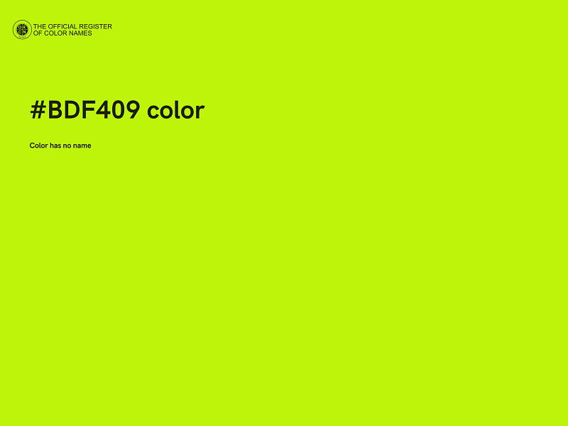 #BDF409 color image
