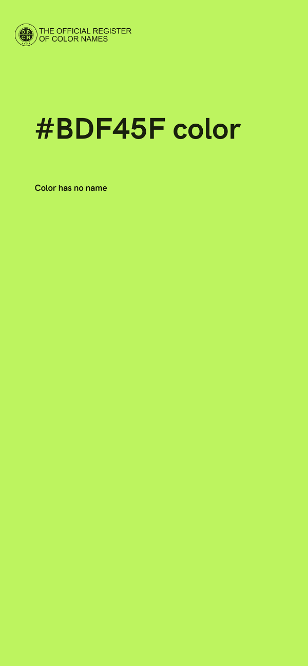 #BDF45F color image