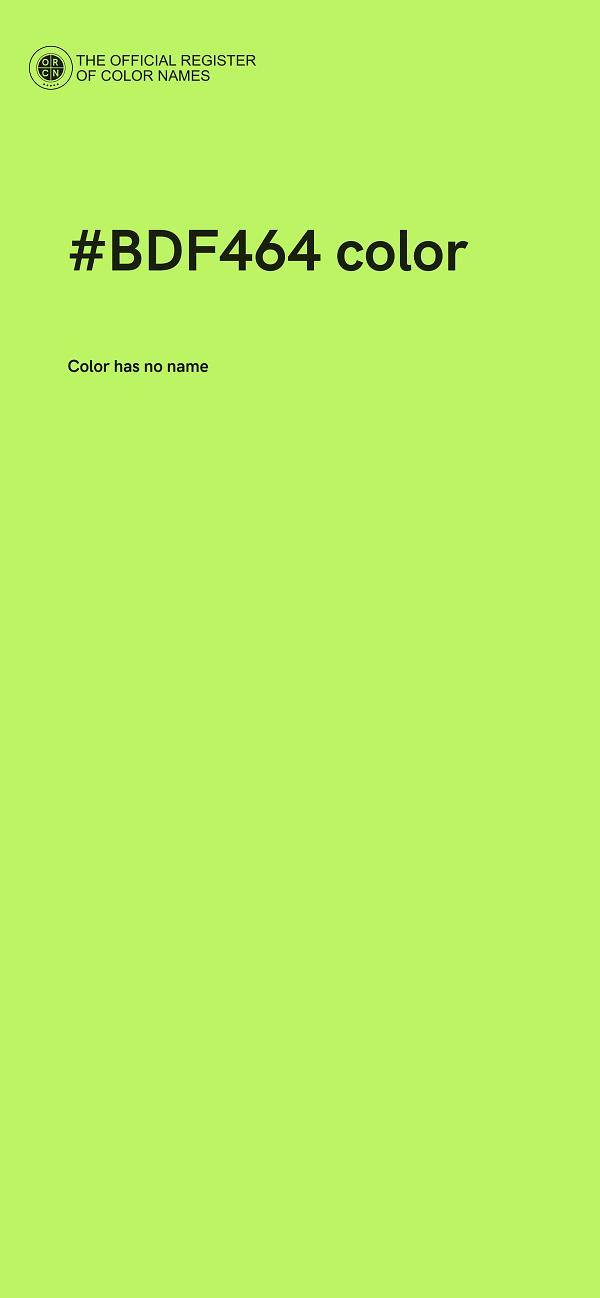 #BDF464 color image