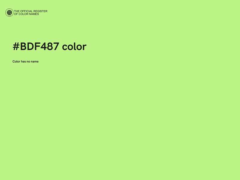 #BDF487 color image