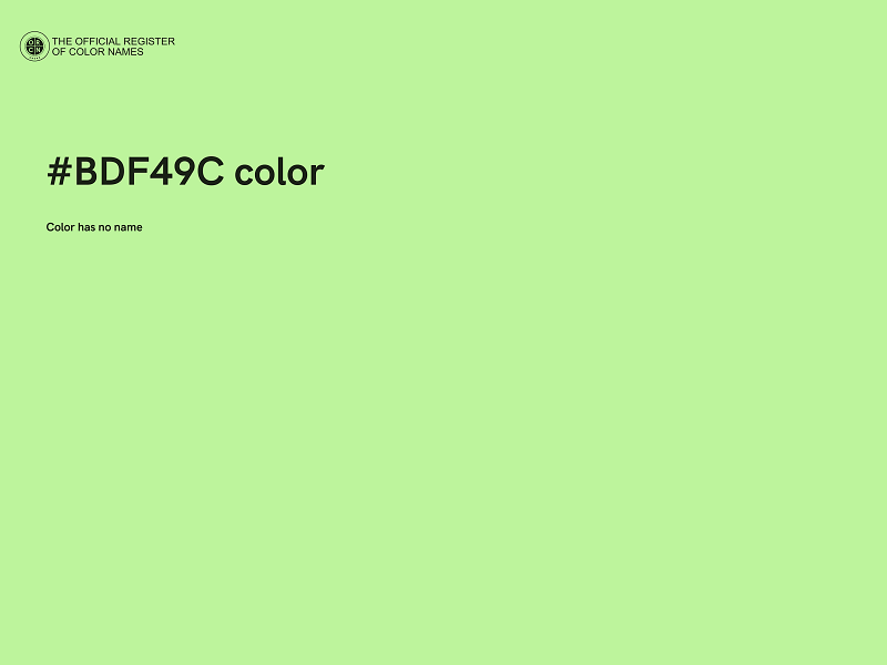 #BDF49C color image