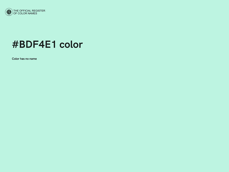 #BDF4E1 color image