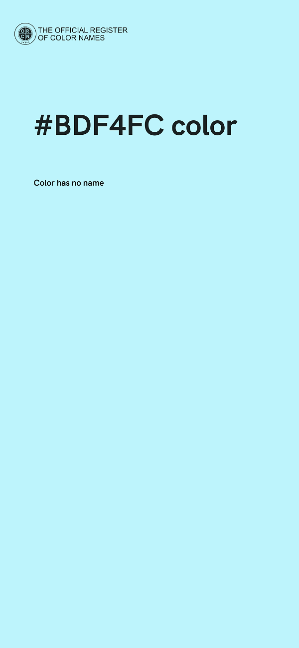 #BDF4FC color image