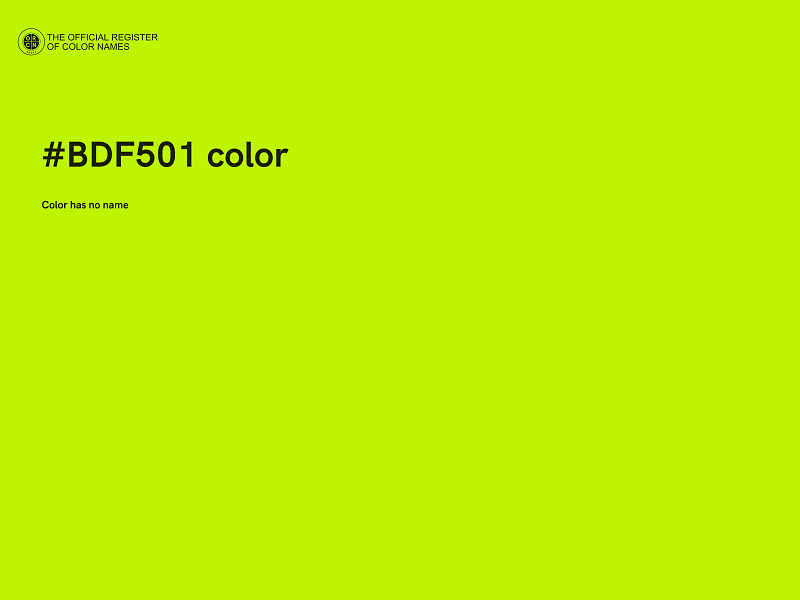 #BDF501 color image