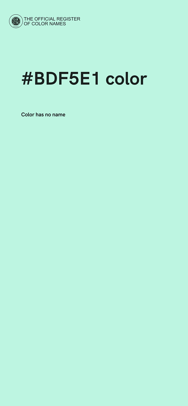#BDF5E1 color image
