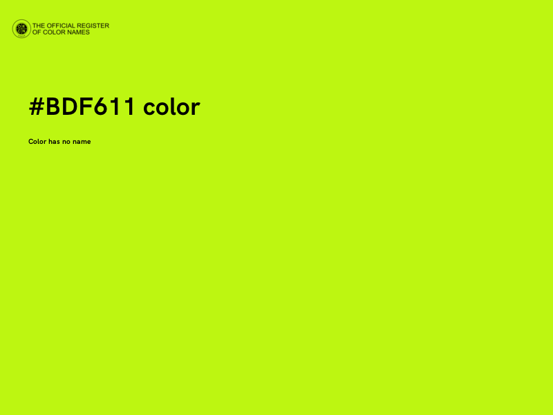 #BDF611 color image